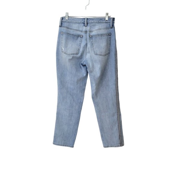 Talbots Modern Ankle Jeans with Striped Ribbon Trim - Picture 2 of 7